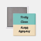 Funny Hübsch Clean Awful Dirty Geschirrspüler Magnet (Vorderseite/Rückseite)