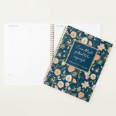 Funny Hübsch Gold Floral Muster Name Navy Planer (Anzeige)
