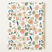 Funny Hübsch Gold Floral Pattern Name White Planne Planer (Rückseite)