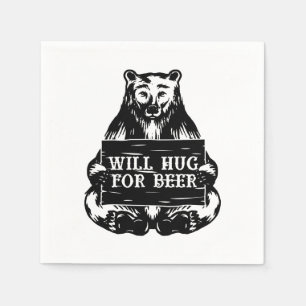 Funny hug Biersprache Bar Serviette