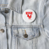 Funny Huge Mens Rooster Graphic Button (Beispiel)