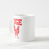 Funny Huge Mens Rooster Graphic Kaffeetasse (Vorderseite Links)