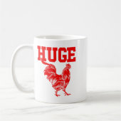 Funny Huge Mens Rooster Graphic Kaffeetasse (Links)