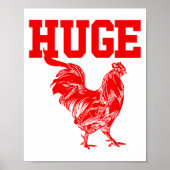 Funny Huge Mens Rooster Graphic  Poster (Vorne)