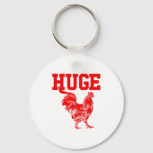 Funny Huge Mens Rooster Graphic  Schlüsselanhänger (Vorderseite)