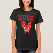 Funny Huge Mens Rooster Graphic T-Shirt (Vorderseite)