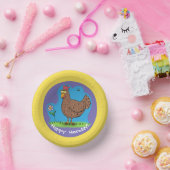 Funny Huhn Party Cartoon Papierteller. Pappteller (Party)