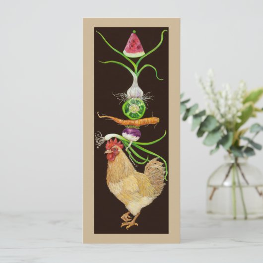 Funny Hühner Einladung (Stehend Vorderseite)