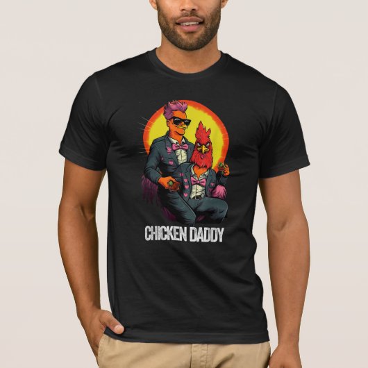 Funny Hühnerpapa T - Shirt (Vorderseite)