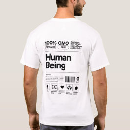 Funny Human Being Label T-Shirt