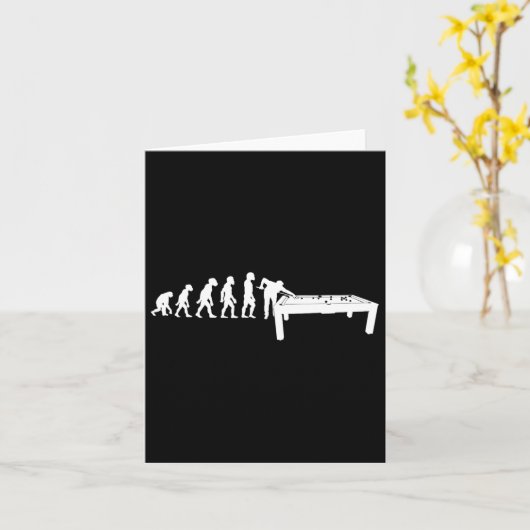 Funny Human Billiards Evolution 8 Ll Pool Cue Stic Karte (Gelbe Blume)