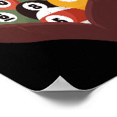 Funny Human Billiards Evolution 8 Ll Pool Cue Stic Poster (Ecke)
