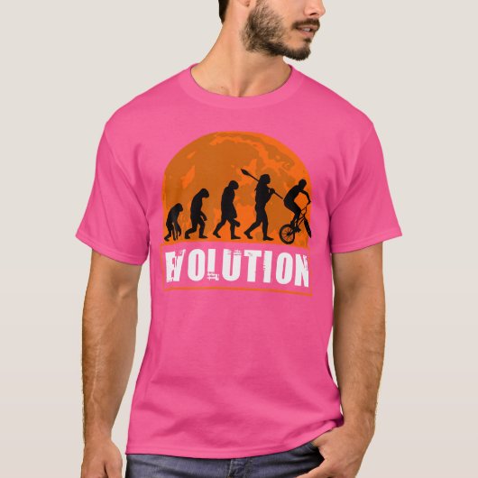 Funny Human Bmx Evolution Funny Bmx Evolution T-Shirt (Vorderseite)