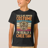 Funny Human Costume Cheetah Lover T-Shirt (Vorderseite)