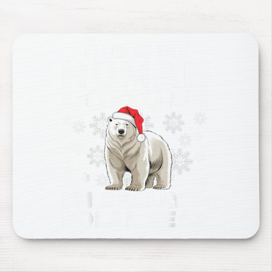 Funny Human Costume Lar Bear Christmas Lights Sant Mousepad (Vorne)
