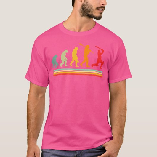 Funny Human Cricket Evolution Funny Cricket T-Shirt (Vorderseite)