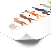 Funny Human Evolution Fotodruck (Ecke)