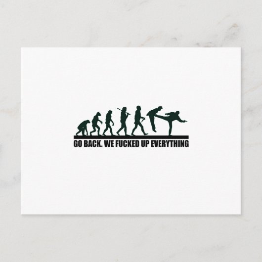 Funny Human Evolution Graphic Design Postkarte (Vorderseite)