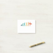 Funny Human Evolution Surfgeschenk für Surfer Post-it Klebezettel (Auf Schreibtisch)