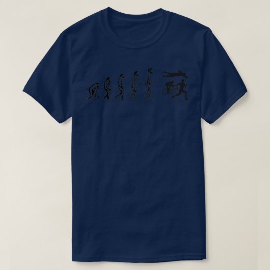 Funny Human Evolution to Triathlon Geschenk für Tr T-Shirt (Design vorne)
