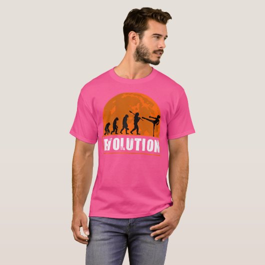 Funny Human Kickboxing Evolution Funny Evolution T-Shirt (Vorne ganz)