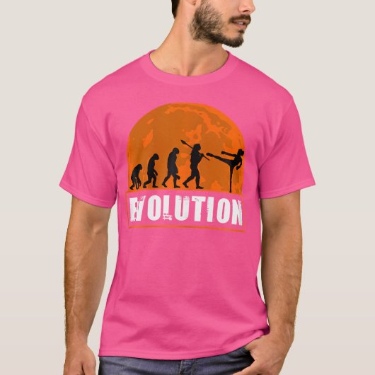 Funny Human Kickboxing Evolution Funny Evolution T-Shirt (Vorderseite)