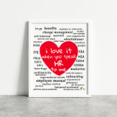 Funny Human Resources Art des Büros Poster