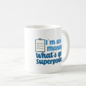 Funny Human Resources Manager Superheran HR Kaffeetasse (VorderseiteRechts)