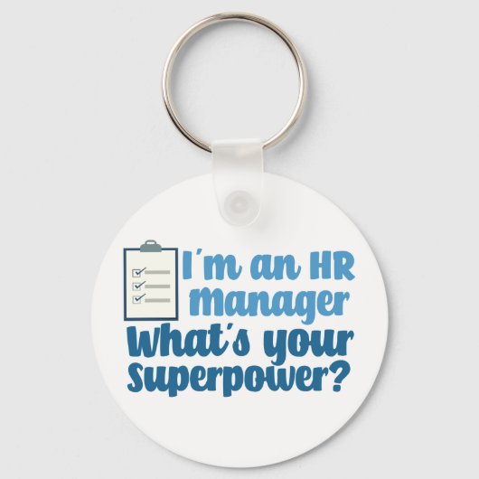 Funny Human Resources Manager Superhero Schlüsselanhänger (Vorderseite)
