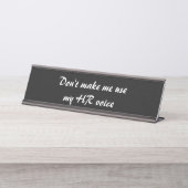 Funny Human Resources Redewendungen Schreibtischnamensplakette (Vorderseite )