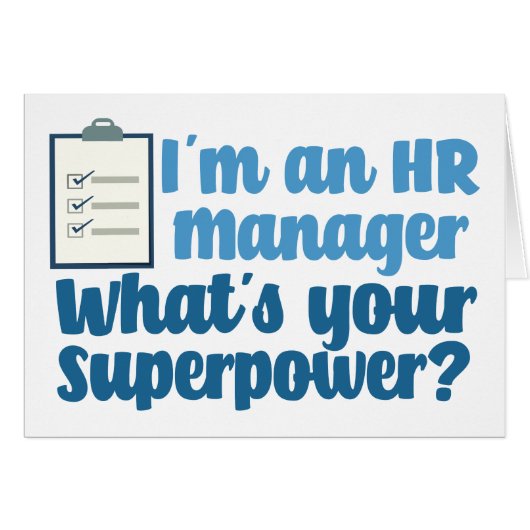 Funny Human Resources Superherder Card (Vorderseite (Horizontal))