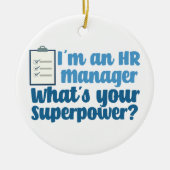 Funny Human Resources Superhero Keramik Ornament (Vorne)