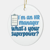 Funny Human Resources Superhero Keramik Ornament (Links)
