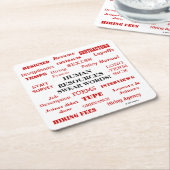 Funny Human Resources Swear Words Geschenk Rechteckiger Pappuntersetzer (angewinkelt)