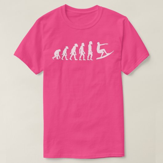 Funny Human Surfing Evolution Surfer Wave Beach Su T-Shirt (Design vorne)