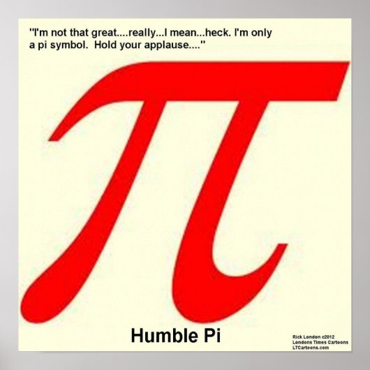 Funny Humble Pi R Square Poster (Vorne)