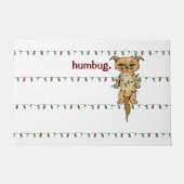 Funny Humbug Tangled Grumpy Weihnachtsfeiertag Fußmatte (Vorderseite)