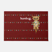 Funny Humbug Tangled Grumpy Xmas Cat Berry Holiday Fußmatte (Vorderseite)