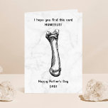 Funny Humerus Bone Happy Vatertag Karte<br><div class="desc">Schick einen besonderen Gruß mit dieser lustigen Humerusbein-Happy-Vatertagskarte. Das einfache Design weist einen handgezeichneten Knochen mit der Formulierung "Ich hoffe, Sie finden diese Karte humerus!" auf. Sie können den Namen auf der Vorderseite der Karte einfach ändern, indem Sie das Feld "Personalisieren Sie diese Vorlage" benutzen. Das Karteninnere ist leer, damit...</div>