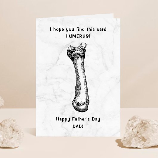 Funny Humerus Bone Happy Vatertag Karte