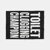 Funny Humor Bathroom Joke Toilet Clogging Chamon Fleecedecke (Vorderseite (Horizontal))