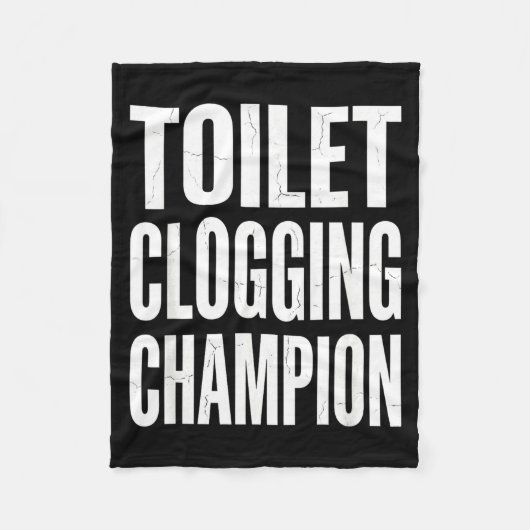 Funny Humor Bathroom Joke Toilet Clogging Chamon Fleecedecke (Vorderseite)