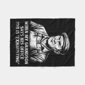 Funny Humor Grandpa Gift Father's Day Grandfather  Fleecedecke (Vorderseite (Horizontal))