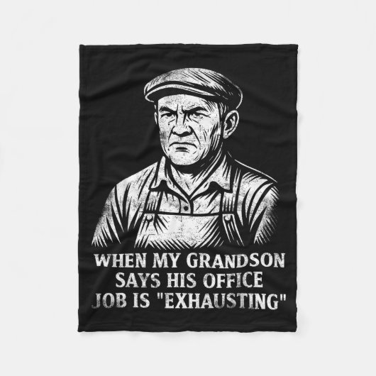Funny Humor Grandpa Gift Father's Day Grandfather  Fleecedecke (Vorderseite)