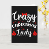 Funny Humor I Crazy Christmas Lady Karte (Gelbe Blume)