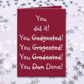 Funny Humor Misspelling Graduation Congratulations Karte