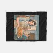 Funny Humor Retro Thanksgiving Family Dysfunction  Fleecedecke (Vorderseite (Horizontal))