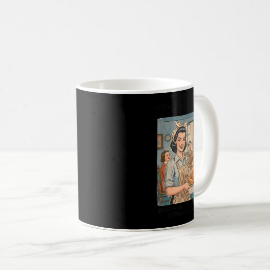 Funny Humor Retro Thanksgiving Family Dysfunction Kaffeetasse (VorderseiteRechts)