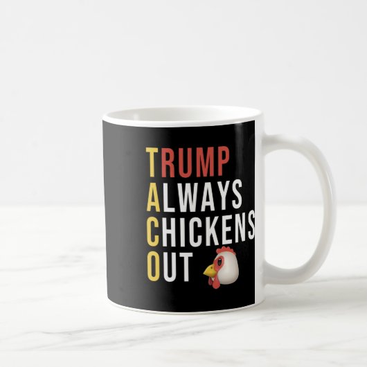 Funny Humor Taco Trump Always Chickens Out Kaffeetasse (Rechts)