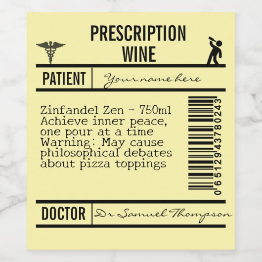 FUNNY Humorous, and Versatile Design for Party Weinetikett (Einzelnes Label)